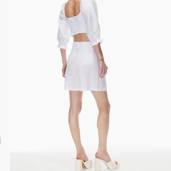 NWT Aritzia white linen short size 2 - Picture 3 of 9